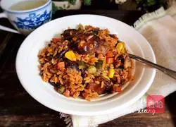 Assorted Sausage Braised Rice Recipe Illustration 16