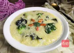 Illustration of how to make black fungus and millet porridge 9