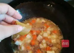 Curry meat cover Illustration of how to make rice 5