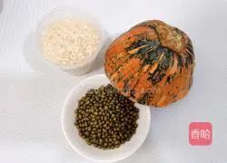 Pumpkin and mung bean porridge recipe 1
