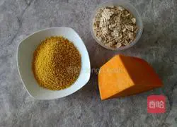 Illustration of how to make healthy pumpkin oats and millet soup 1