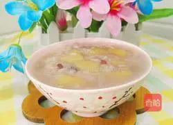 Illustration of how to make red bean, apple and glutinous rice porridge 7
