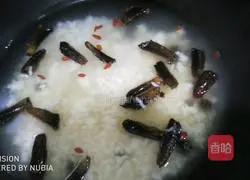 Illustration of how to make longan, red dates and wolfberry health porridge 4