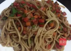 Illustration of how to make black pepper pasta 7