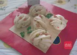 Illustration of how to make ham, green onion, pepper and salt rolls 21