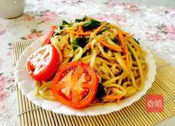 Illustration of how to make Beijing-style cold noodles 6