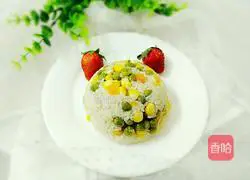 Illustration of how to make peas and corn braised rice 5