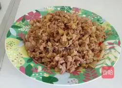 Illustration of how to make cold noodles with pickled mustard and minced meat 10