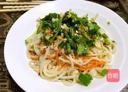 Illustration of how to make cold noodles with peanuts 10