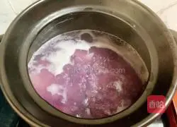 Illustration of how to make yam, purple sweet potato and millet porridge 7