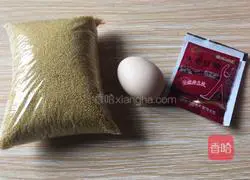 Brown sugar millet egg porridge recipe illustration 1
