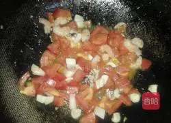 Illustration of how to make tomato seafood porridge 5