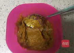 Illustration of how to make pumpkin hair cake 1