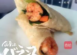 Illustration of how to make shrimp burritos 4