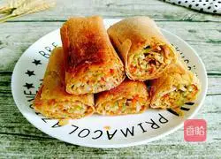 Illustration of how to make flattened vegetarian pancakes 14