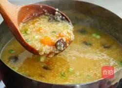 Millet, Pumpkin and Sea Cucumber Porridge Recipe Illustration 6