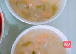 Salmon seafood porridge recipe illustration 5