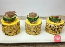 Illustration of how to make Tamago sausage rice balls 6