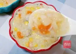 Corn Carrot Pork Ribs Porridge Recipe Illustration 12