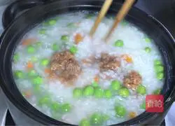 Illustration of how to make pea minced meat porridge 6