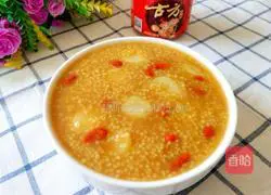 Brown sugar yam and millet porridge recipe 7