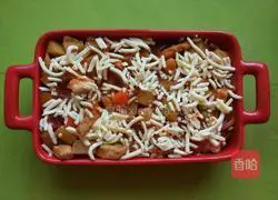 Illustration of how to make tomato and chicken baked rice 10