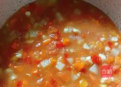 Illustration of how to make tomato, chicken and cheese stir-fry rice 11