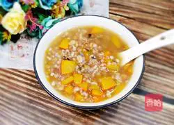 Illustration of how to make pumpkin ten-grain rice porridge 8