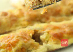 Simple home-cooked dish to go with rice Dish - Illustration of how to make baked eggplant with garlic minced meat and cheese 1