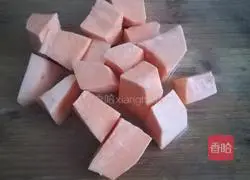 Illustration of how to make sweet potato and glutinous rice porridge 4