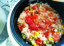Illustration of how to make tomato assorted braised rice 7