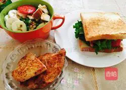 Low-fat homemade burger~ The perfect fitness meal Meal recipe illustration 1