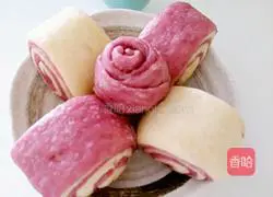 Illustration of how to make colorful flower rolls 12