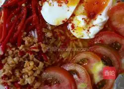 Illustration of how to make red pepper with chicken and vegetables (cold noodles) 14