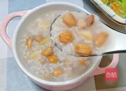 Rice, brown rice and peanuts Illustration of how to make porridge 10