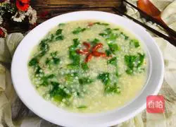 Lettuce Illustration of how to make leaf millet porridge 10