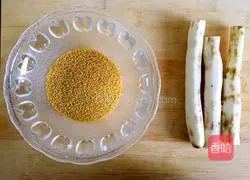 Illustration of how to make millet and yam porridge 1