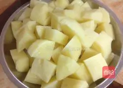 Illustration of how to make potato stewed rice 2