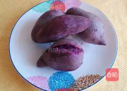 Illustration of how to make purple sweet potato cake 1