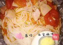 Illustration of how to make tomato and ham rice noodles (simple version) 8