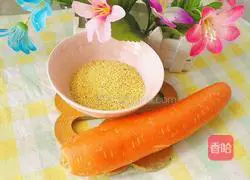 Illustration of how to make carrot and millet porridge 1