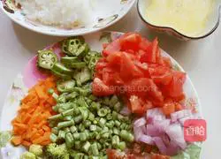 Illustration of how to make colorful rice balls with love 1