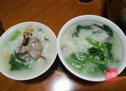 Illustration of how to make spring vegetables, mushrooms and pork ribs porridge 9