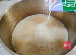 Illustration of how to make milk oatmeal 6
