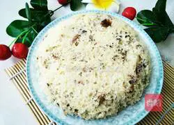 Illustration of how to make red date and raisin cake 15