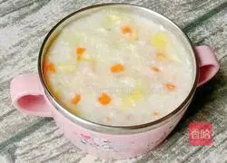 Illustration of how to make shrimp skin lean meat and vegetable porridge (baby food supplement) 12