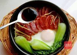 Illustration of how to make sausage clay pot rice 11