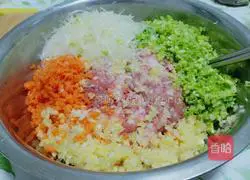 Illustration of homemade colorful vegetable spring rolls 2