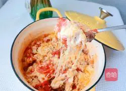 Illustration of how to make tomato, beef and cheese baked rice 8