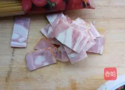 Illustration of how to make bacon pasta 3